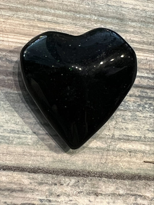 Heart - Green Goldstone