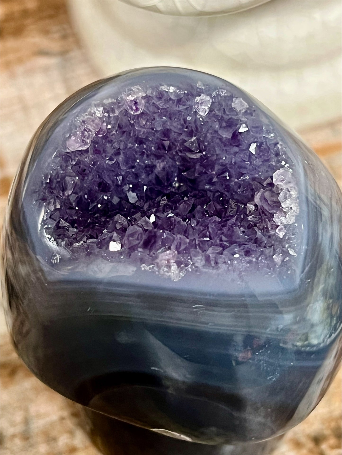 Mushroom - Amethyst with druzy