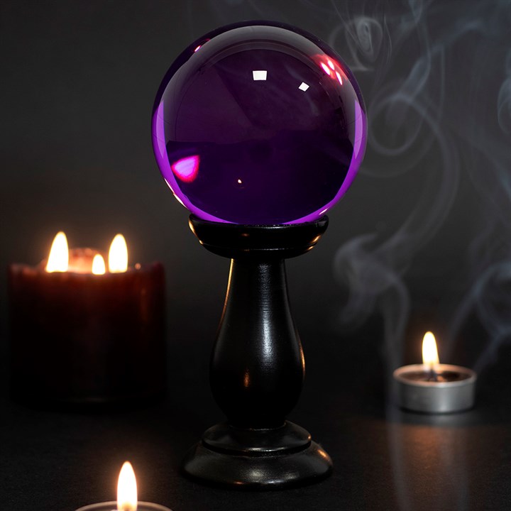 Small Purple Glass Crystal Ball