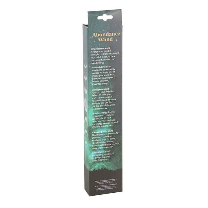 Abundance Green Aventurine Crystal Wand With Pouch