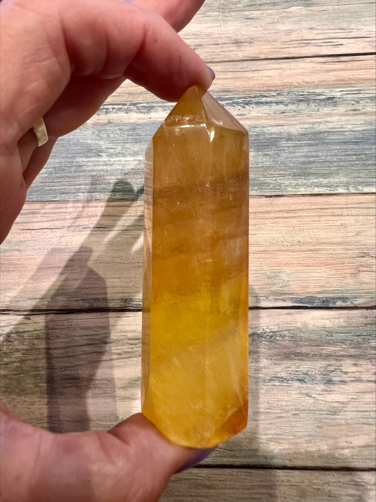 Orange Fluorite Point