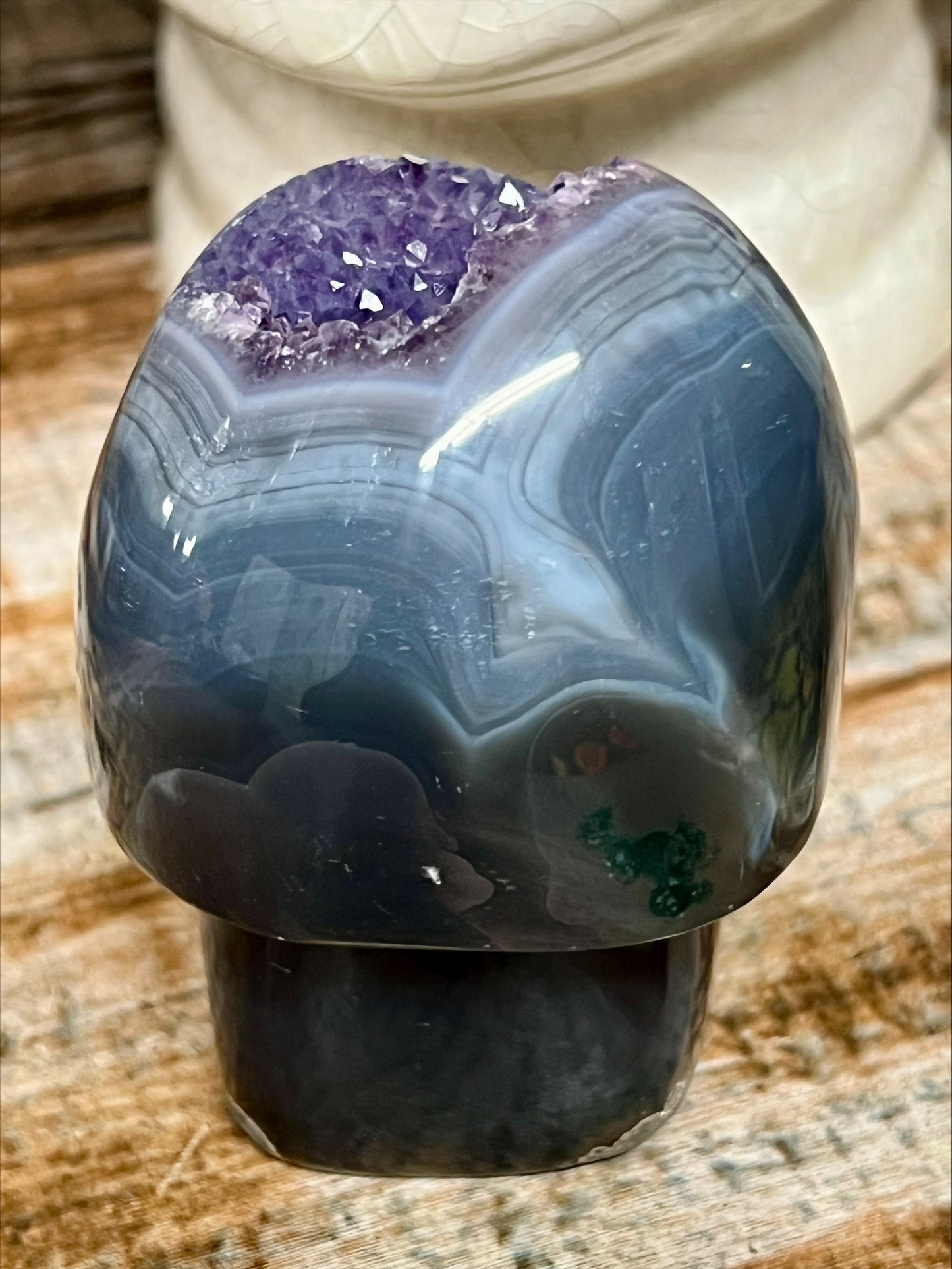 Mushroom - Amethyst with druzy