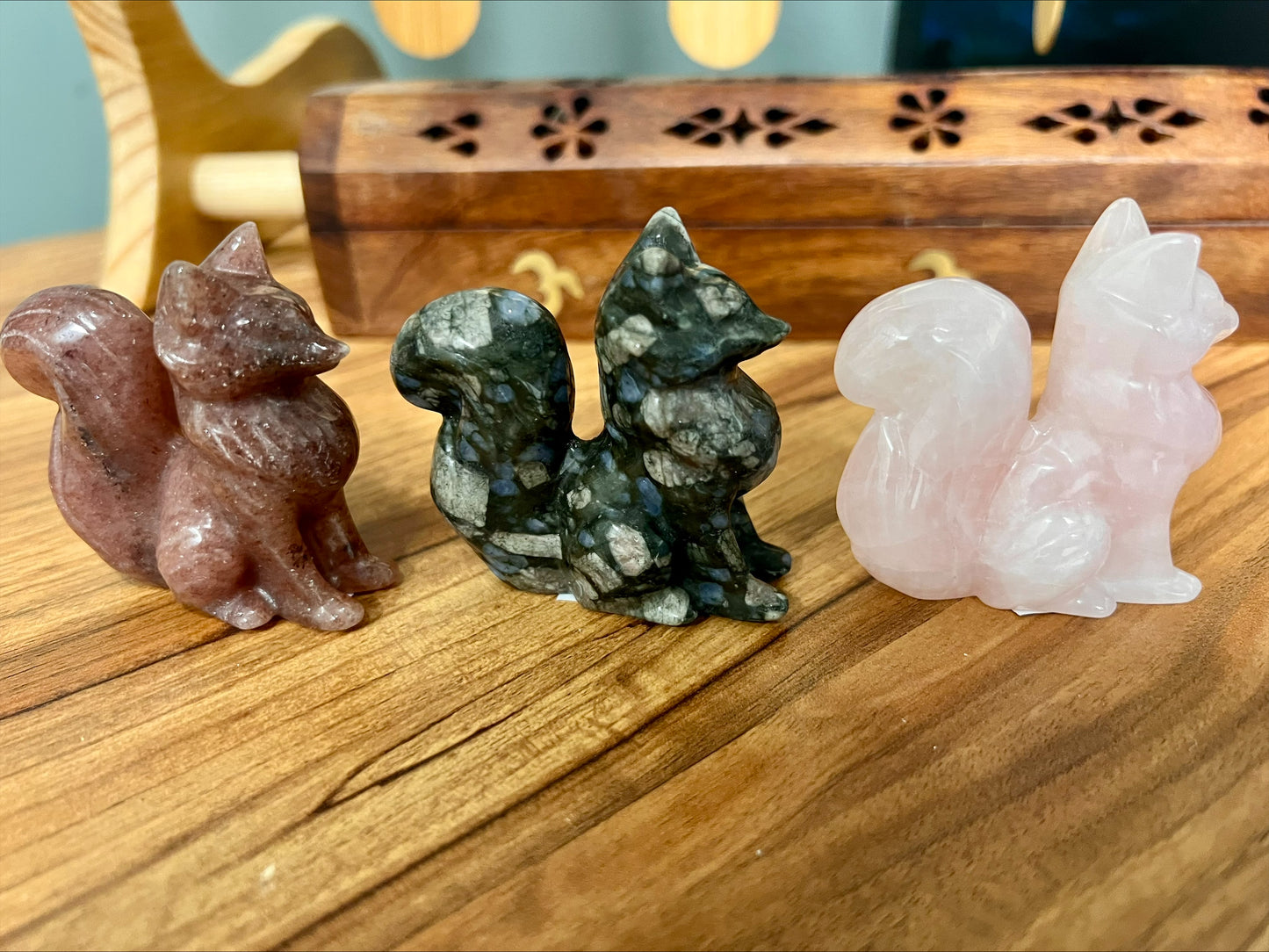 Crystal Fox - Rose Quartz, Quesera or Ferruginous Quartz (price per fox)