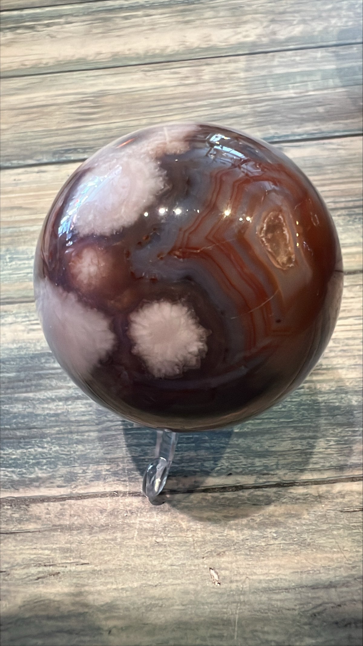Blue Flower Agate Sphere