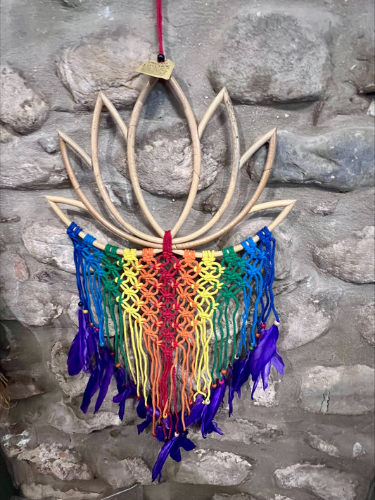 Dreamcatcher - Rainbow colour lotus 40 X 80cm