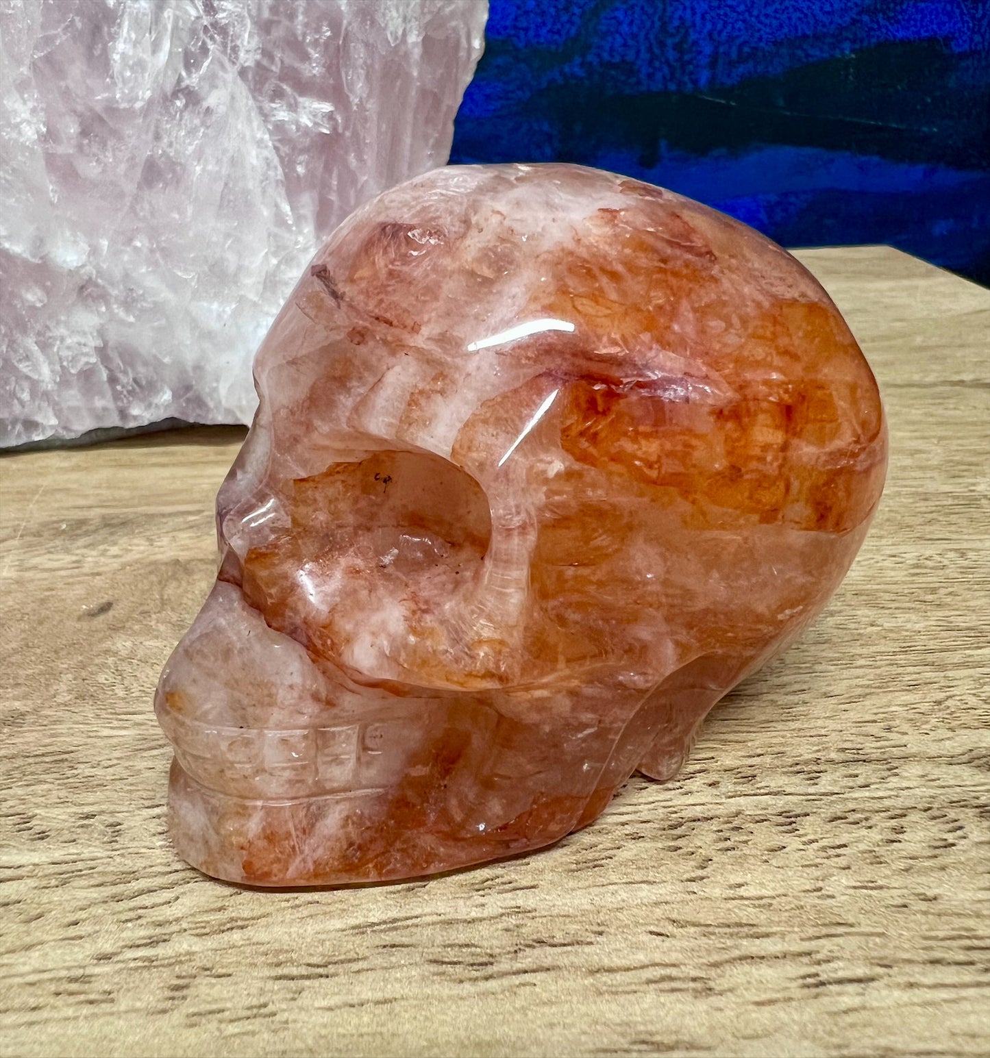 Red Hematoid  Crystal Skull