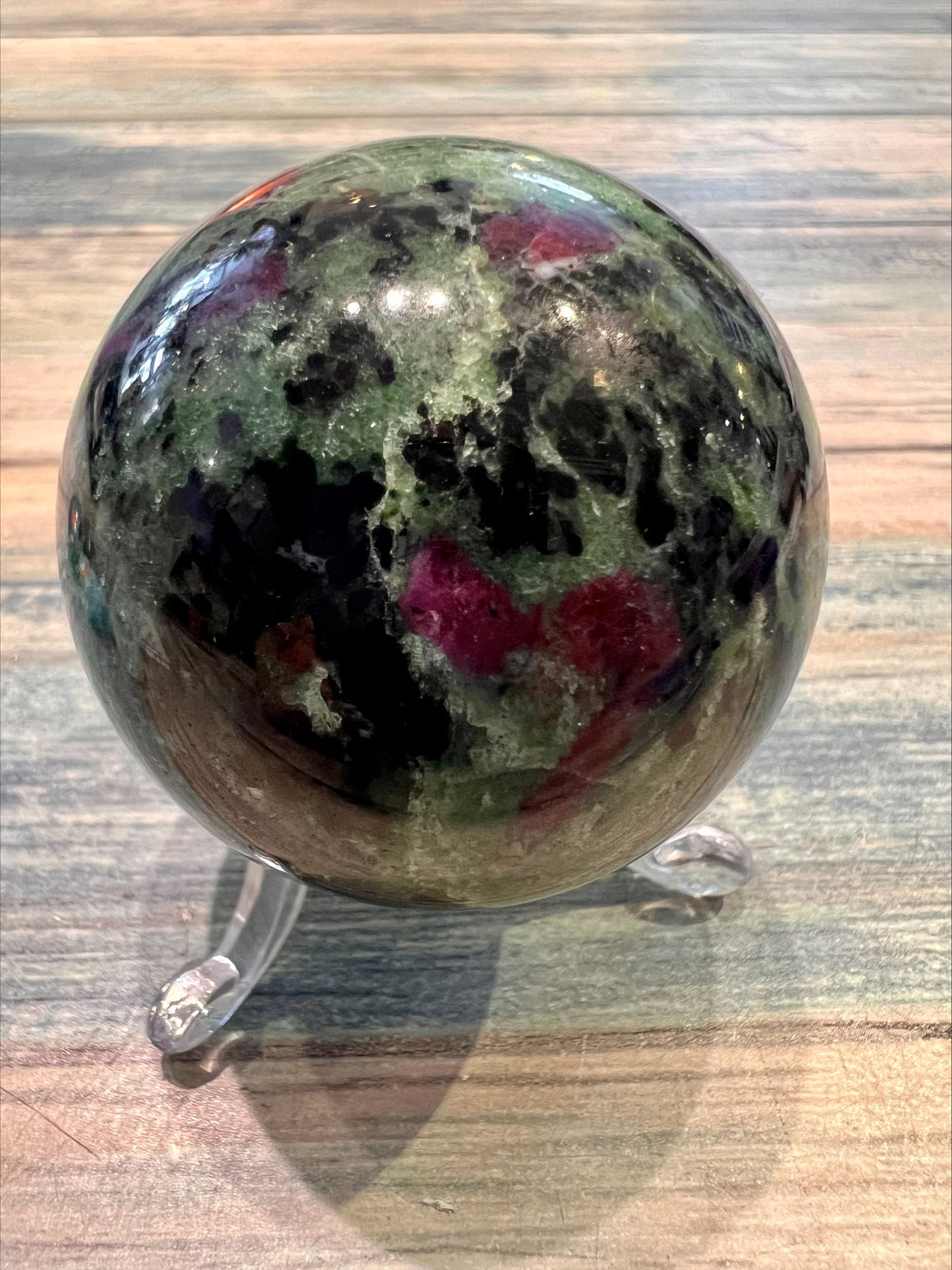 Ruby in Zoisite Sphere